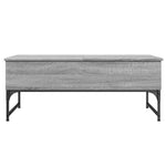 ZNTS Coffee Table Grey Sonoma 100x50x40 cm Engineered Wood and Metal 845379