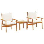 Garden Sofa Set 3 pcs Brown 45 x 45 x 38cm Solid Acacia wood 4106577