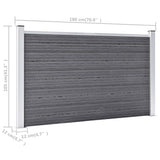Garden Fence WPC 526x106 cm Grey 3053248