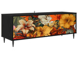 TV Cabinet GENNEP 102 x 33 x 51 cm Black Oak Engineered Wood 8007095