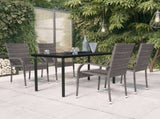 Garden Dining Set Grey and black 3099391