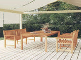 4 Piece Garden Dining Set Solid Wood Teak 3157172