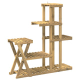 Plant Stand White 95 x 25 x 101.5 cm Solid Acacia Wood 903105
