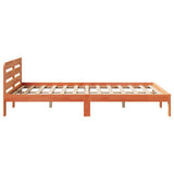 Bed Frame without Mattress Wax Brown 140x190 cm Solid Wood Pine 855578