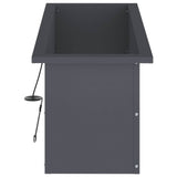 Garden Planter with LED Antracite 30 x 80 x 30 cm Steel 8008102
