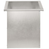 Garden Planter with LED Silver 40 x 40 x 40 cm Stainless Steel 8008134