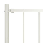 ZNTS Fence Panel with Posts Powder-coated Steel 1.7x1 m White 145216