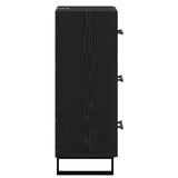 Sideboard Black Oak 34.5 x 34 x 90 cm Engineered Wood and Iron 881587