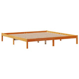 Bed Frame with Headboard without Mattress Wax Brown 180x200 cm 3305743