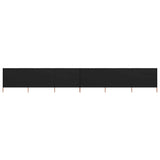 6-panel Wind Screen Fabric 800x80 cm Black 47172