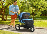 Pet Stroller Dog Pram Foldable Dog Pushchair Cat Travel Carriage w/ Adjustable Canopy, Wheels, for T3398P349594