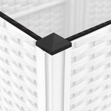 Garden Planter with Trellis White 40x40x136 cm PP 153280