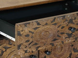Bed cabinet with Drawer Brown 50 x 33 x 60 cm Solid Mango Wood 4018343
