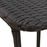 Folding Garden Table Black 90x51x75 cm Poly Rattan 4108254
