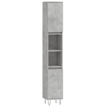 ZNTS 3 Piece Bathroom Cabinet Set Concrete Grey Engineered Wood 3187793