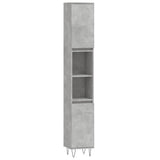 ZNTS 3 Piece Bathroom Cabinet Set Concrete Grey Engineered Wood 3187793