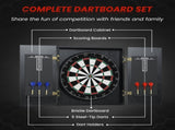 Bristle Dartboard with Cabinet, 6 Steel Tip Darts, Cabinet T3398P425032