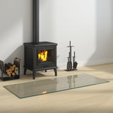 Fireplace Glass Plate Transparent 120 x 50 cm Glass 353860