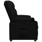 Recliner Chair Black Faux Leather 348042