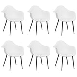 Dining Chairs 6 pcs White PP 3082356