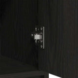 Sideboard with Drawers and Doors Black Oak 70.5x34x74.5 cm 861842