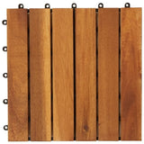 Decking Tiles Vertical Pattern 30 x 30 cm Acacia Set of 20 271790