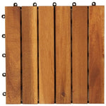 Decking Tiles Vertical Pattern 30 x 30 cm Acacia Set of 30 271791