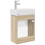 Bathroom Vanity Unit with Tap Sonoma Oak 45.5 x 22.5 x 84 cm 889473