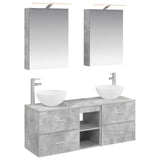 Bathroom Furniture Set 5 pcs Concrete Grey 3406714