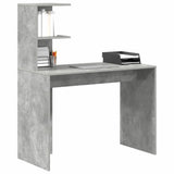 Desk with Shelf Concrete Grey 102 x 50 x 124 cm Engineered Wood 869357