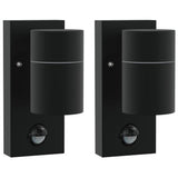Outdoor Wall Lights 2 pcs Black 6.5 x 10.5 x 16 cm 4005990