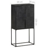 Sideboard Black 60x30x120 cm Solid Acacia and Mango Wood 321613
