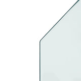 Fireplace Glass Plate Hexagon 100x60 cm 324142