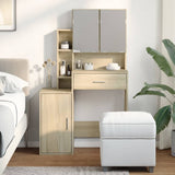 Dressing Table with Cabinet Sonoma Oak 80x35x132 cm 848236