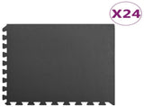 Floor Mats 24 pcs 8.64 EVA Foam Black 92463