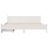 Bed Frame without Mattress White 180x200 cm Super King Solid Wood Pine 3309762