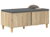 Hall Bench with Cushion with Storage Sonoma Oak 80 x 38 x 46 cm 891530