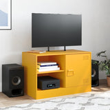 TV Cabinet Mustard Yellow 67x39x44 cm Steel 841697