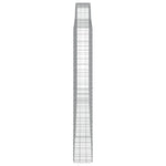 Arched Gabion Baskets 4 pcs 400x30x220/240 cm Galvanised Iron 3146946