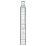 Arched Gabion Baskets 4 pcs 400x30x220/240 cm Galvanised Iron 3146946