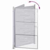 Garden Gate 85 x 120 cm Stainless Steel Silver Lockable 3402579