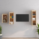 TV Cabinets 3 pcs Solid Wood Pine 3100159