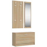 3-in-1 Shoe Cabinet Set Sonoma Oak Engineered Wood 342572
