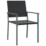 3 Piece Garden Dining Set Poly Rattan and Steel 3187019