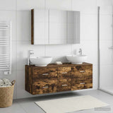 Bathroom Furniture Set 4 pcs Smoked Oak 3406987