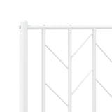 Metal Bed Frame without Mattress with Headboard White 120x190cm 374483