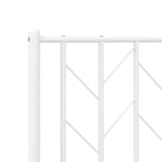 Metal Bed Frame without Mattress with Headboard White 160x200cm 374489