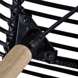 Dining Chairs 4 pcs Black Natural Rattan 246808