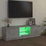 TV Cabinet with LED Lights Concrete Grey 120x30x36 cm 804287