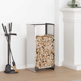 Firewood Rack 40x30x80 cm Stainless Steel 864235